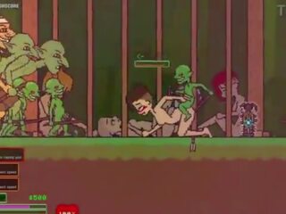 Captivity &vert; etapa 3 &vert; desnudo hembra survivor fights su camino a través de sexualmente despertado goblins pero fails y consigue follada duro deglución liters de corrida &vert; hentai juego gameplay p3
