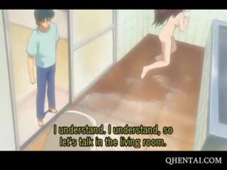 Hentai enchantress apanhada masturbação em o duche