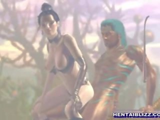 3D cartoon darling stupendous sucking and riding a stiff bigcock