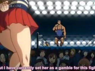 Stor breasted animen flickvän avskalade naken för gang fan