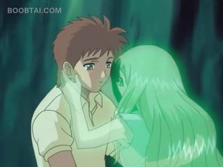 Excited anime stripling fucking a beguiling ghost outdoor