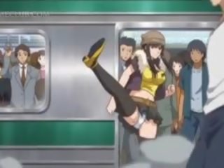 Bonded hentai vuxen video- docka blir sexually misshandlade i tunnelbana