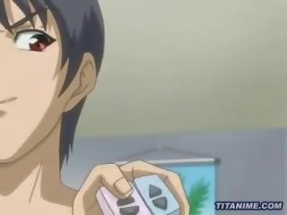 I madh gjinj hentai anime vogëlushe vibrator gagged