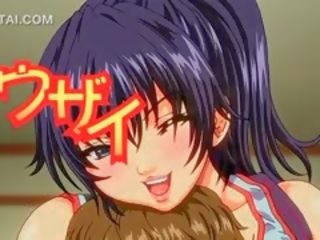 Busty swell Hentai seductress Caught Working Wet Tits