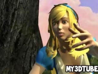 3d multik alice in wonderland gets licked and fucked