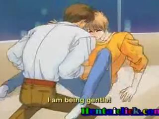 Hentai homosexual consigue su miembro excelente frotado