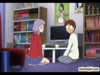 Anime coeds leszbikus trágár film
