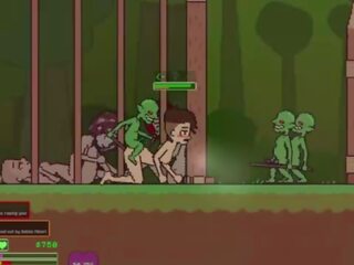 Captivity &vert; етап 3 &vert; голий жінка survivor fights її спосіб через sexually aroused goblins але fails і отримує трахкав жорсткий проковтування liters з сперма &vert; хентай гра gameplay p3
