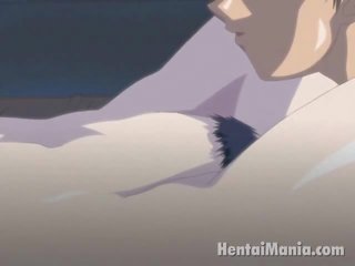 Sublime anime cativante obtendo succulent deusa dedos através cuecas