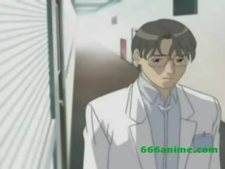 Sensational dögös anime scientist megy libidinous és baszik beteg
