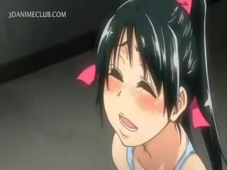 Anime sportowy dziewczyny mający hardcore dorosły film w the locker pokój