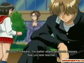 Hentai skolotāja ar liels sulīga juggs izpaužas viņai caurumi pildīts