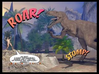 Cretaceous lid 3d homo komisch sci-fi volwassen video- verhaal