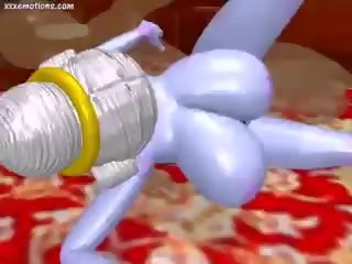 Stor meloned animerad docka krossas