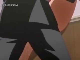 Shorthaired Hentai diva Boobs Teased By Her hot GF