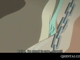 Αλυσοδεμένος/η hentai έφηβος/η βαθιά λαρύγγι πέος
