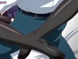 Kaakit-akit anime teenie pagdila luma mataba miyembro sa sasakyan