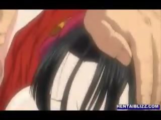 Bondage Japanese hentai young female brutally fucked