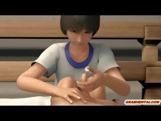 Seks mengikat tubuh 3d animasi pornografi mendapat memainkan kontol dengan tangan dan menunggangi anggota