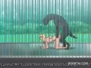 Rinnakas anime tütar vitt naelutatud raske poolt koletis juures a zoo