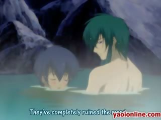Koppel van hentai jongens krijgen exceptional bad in een zwembad