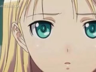 Blondin animen fairy på klackar slag och fucks hård balle