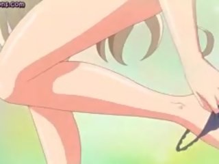 Stor meloned anime blir kuse fylt med sæd