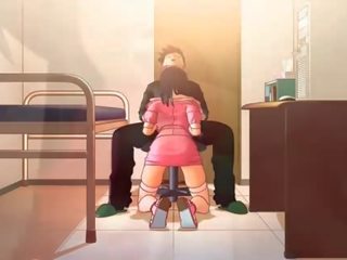 Sexe agrafe poupée l'anime l'anime obtient humide minou baisée en 3d