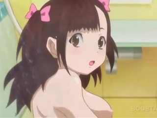 Kúpeľňa anime dospelé film s nevinný násťročné nahý pani