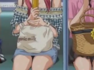 Bonded anime xxx video puppe wird sexuell hart rangenommen im u-bahn