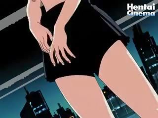 Encantador hentai gaja leva fora dela roupas em frente de dela