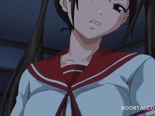 Glorious hentai brunette burungpun licked and fucked in