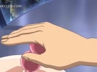 Sexy Anime beauty Getting Wet Cunt Rubbed From Her Back