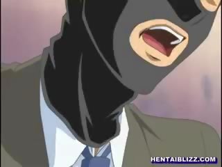 Dziewica anime koedukacyjne z muzzle dostaje brutalnie pieprzony do
