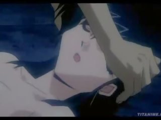 Exhausted l'anime salope avec baise incroyable titties obtient brutalement défoncer par une demon
