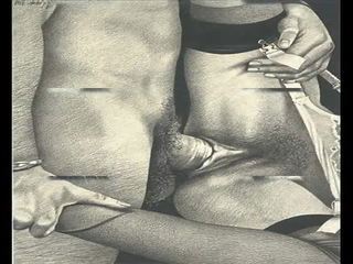 Klasik genit seks mengikat tubuh artwork