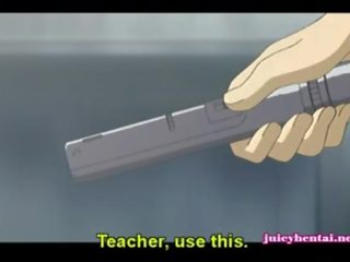 Cartoon slut enjoying a vibrator and gets penetrated