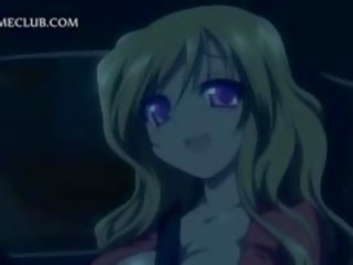 Blonde hot to trot Anime seductress Teasing cock With A Blowjob