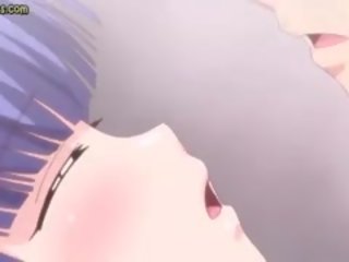 Lusty Anime stunner With Massive Tits Jerks phallus