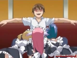 Hentai Maids Foursome Fucked With Her medical person