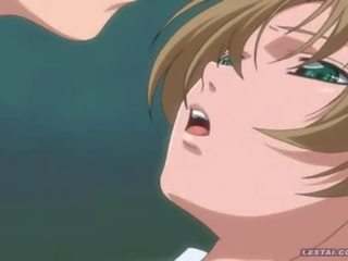 Du didelis zylė anime lesbiečių trina jų šlapias cunts prieš kiekvienas kitas