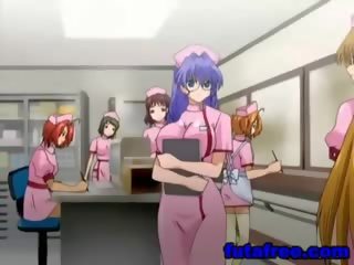 Hot to trot Hentai Nurse Plays With Dildo