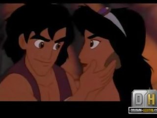 Aladdin เพศ ชายหาด ผู้ใหญ่ ฟิล์ม ด้วย ดอกมะลิ