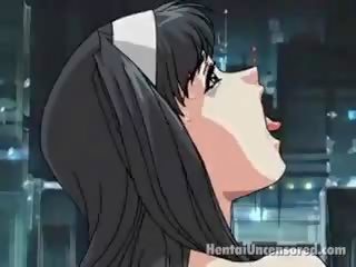 Μακρύς μαλλιά μελαχρινός/ή hentai enchantress χορήγηση κεφάλι δουλειά και