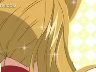 Veľký titted anime eskorta dostane pička vyplnený s vibrátor