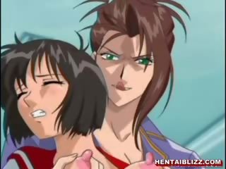 Jepang hentai teenager gets squeezed and clamp her susu