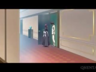 Ξανθός/ιά hentai κορίτσι του σχολείου πατήσαμε επί ο βιβλιοθήκη πάτωμα