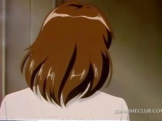Zmyslové anime siréna fantasizing o špinavé film v sprcha