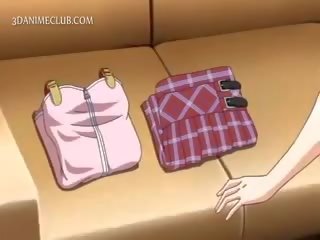 Shy Hentai Doll In Apron Jumping Craving penis In Bed