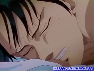 Hentai youth gets his tight ass fucked in bed